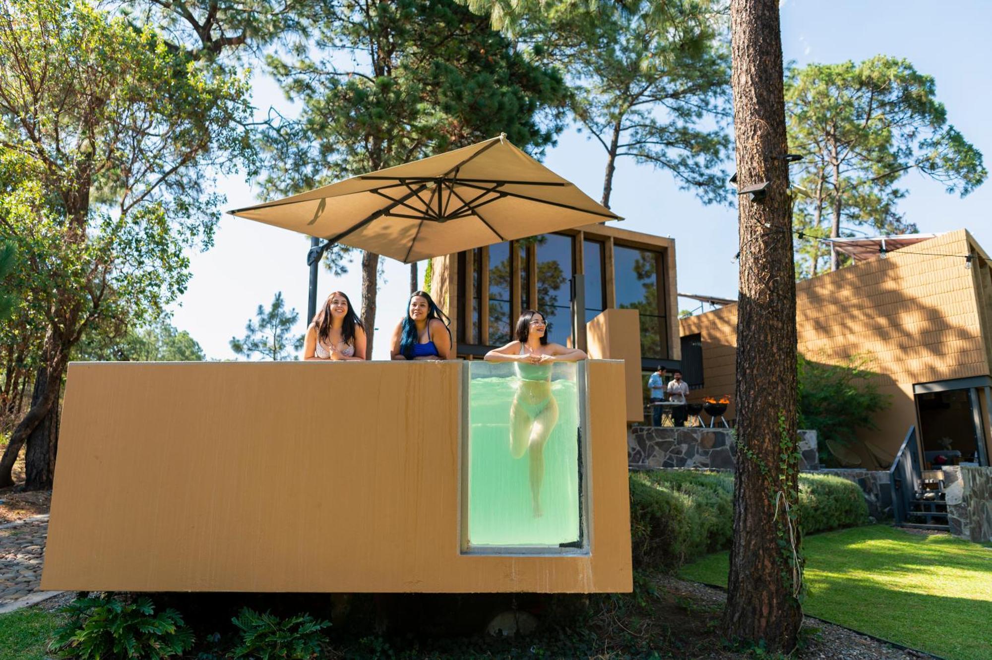Cabana Lujo Con Alberca Climatizada Vistas Al Bosque De Mazamitla Exterior photo